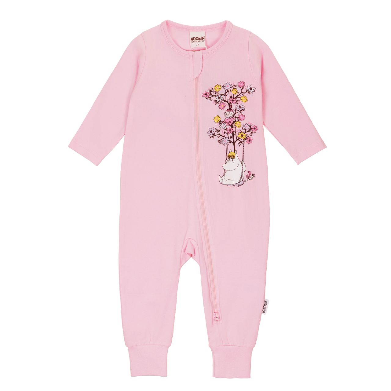 Moomin Baby Pajamas - Tree Swing Pink