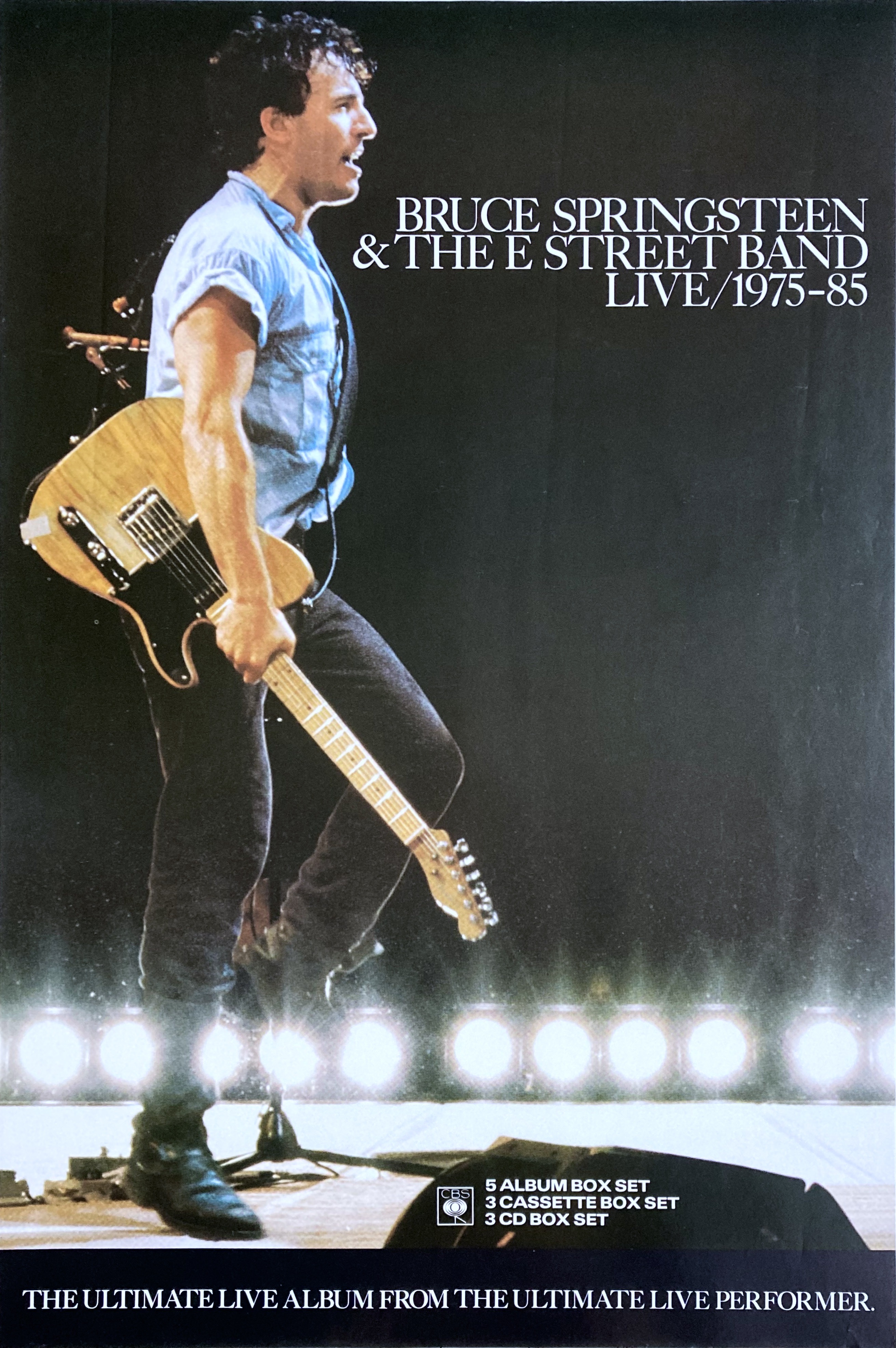 BRUCE SPRINGSTEEN & The E STREET BAND / Live 1975-85 (1985) Promo poster