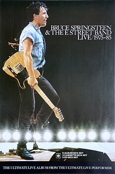 BRUCE SPRINGSTEEN & The E STREET BAND / Live 1975-85 (1985) Promo poster