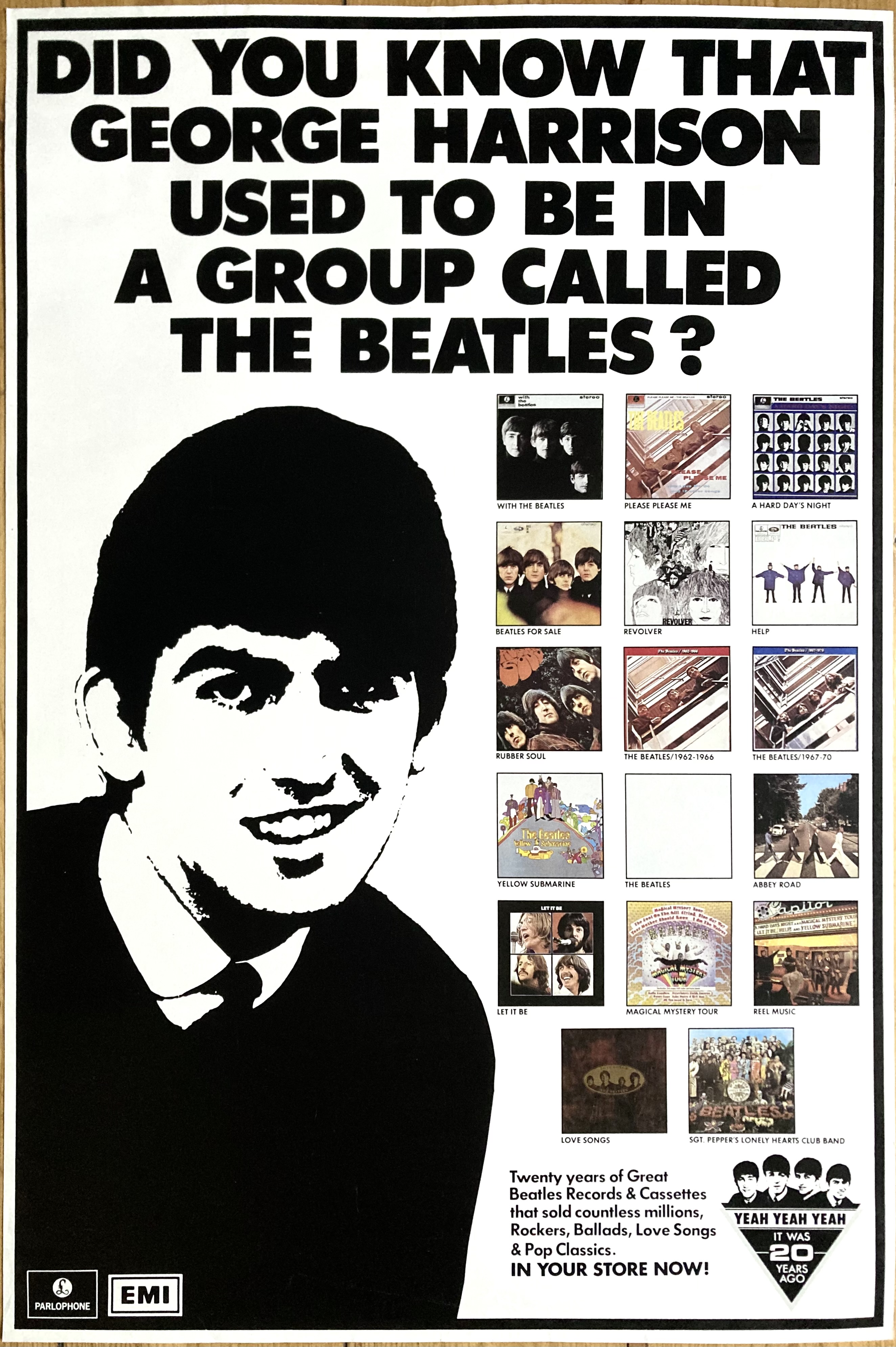 THE BEATLES - Yeah Yeah Yeah It was 20 years ago (1982) LP Promo posters - 10