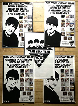 THE BEATLES - Yeah Yeah Yeah It was 20 years ago (1982) LP Promo posters