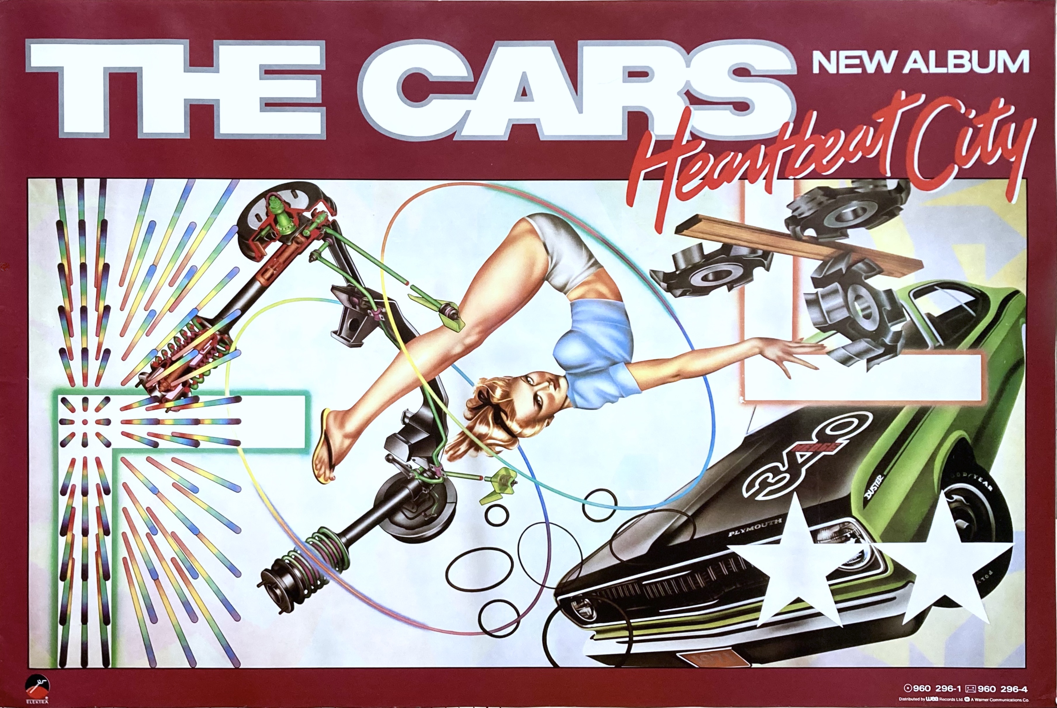 THE CARS - Heartbeat City (1984) LP Promo poster - 2