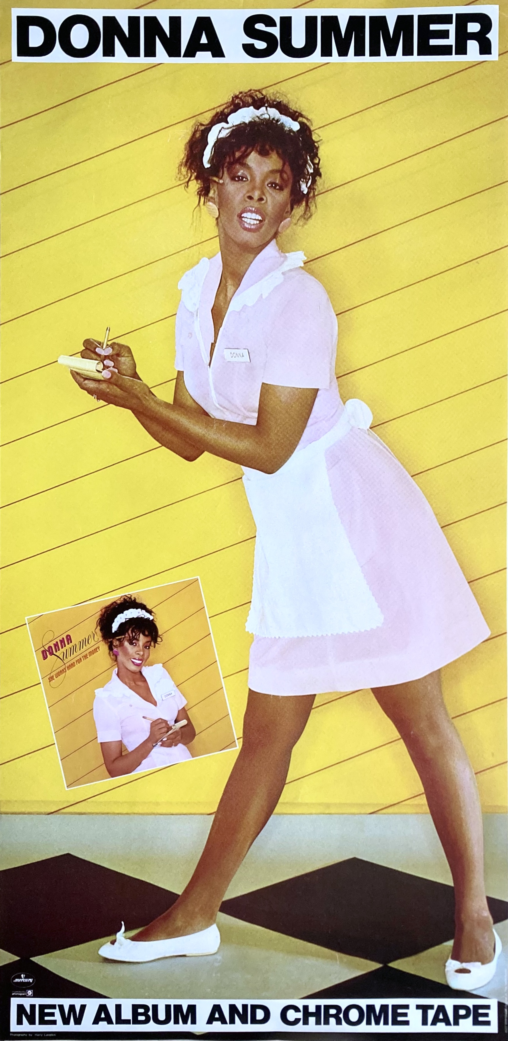 DONNA SUMMER - She Works Hard For The Money (1983) LP Promo poster - 2