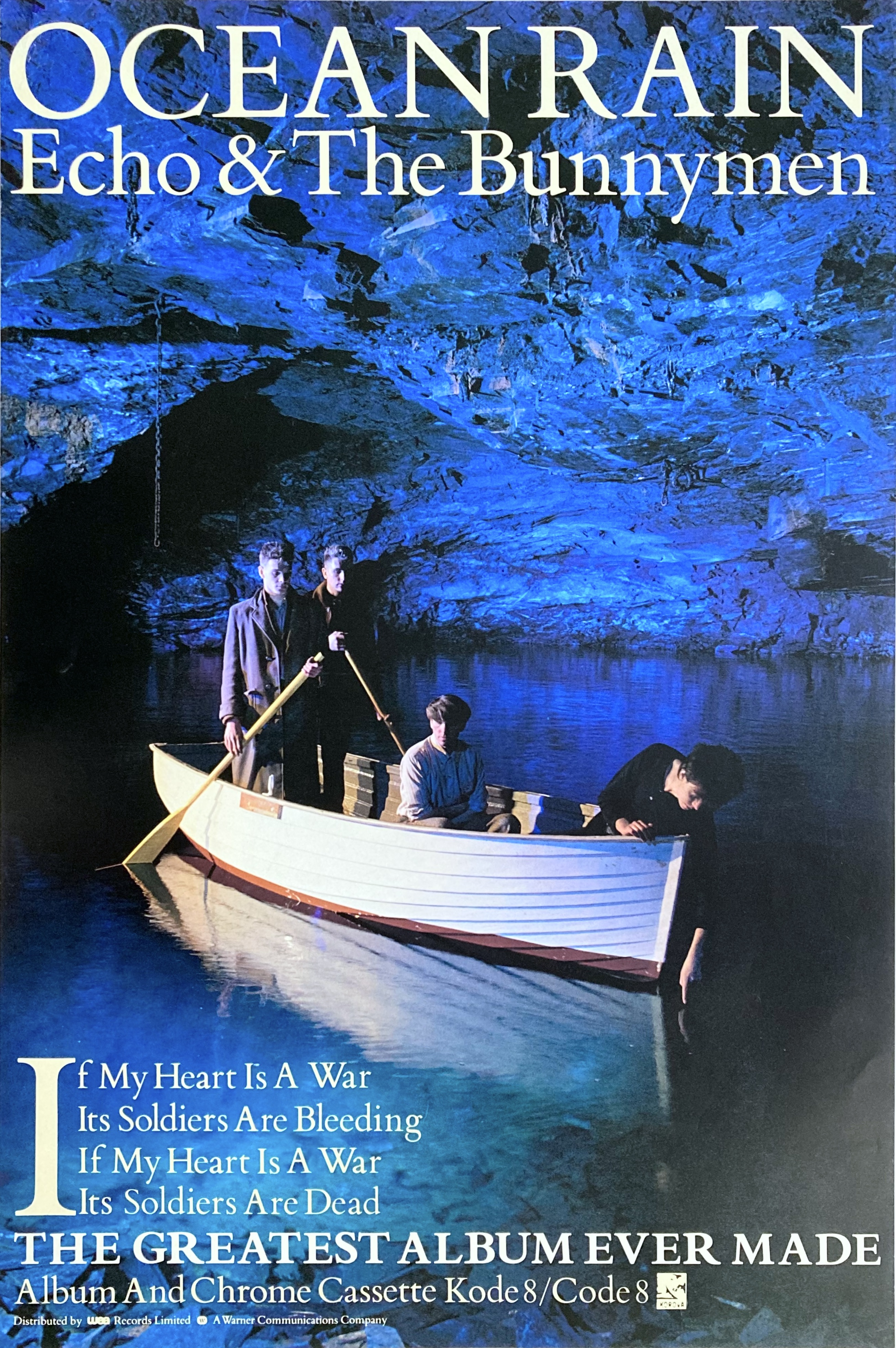 ECHO & THE BUNNYMEN - Ocean Rain (1984) LP Promoaffisch