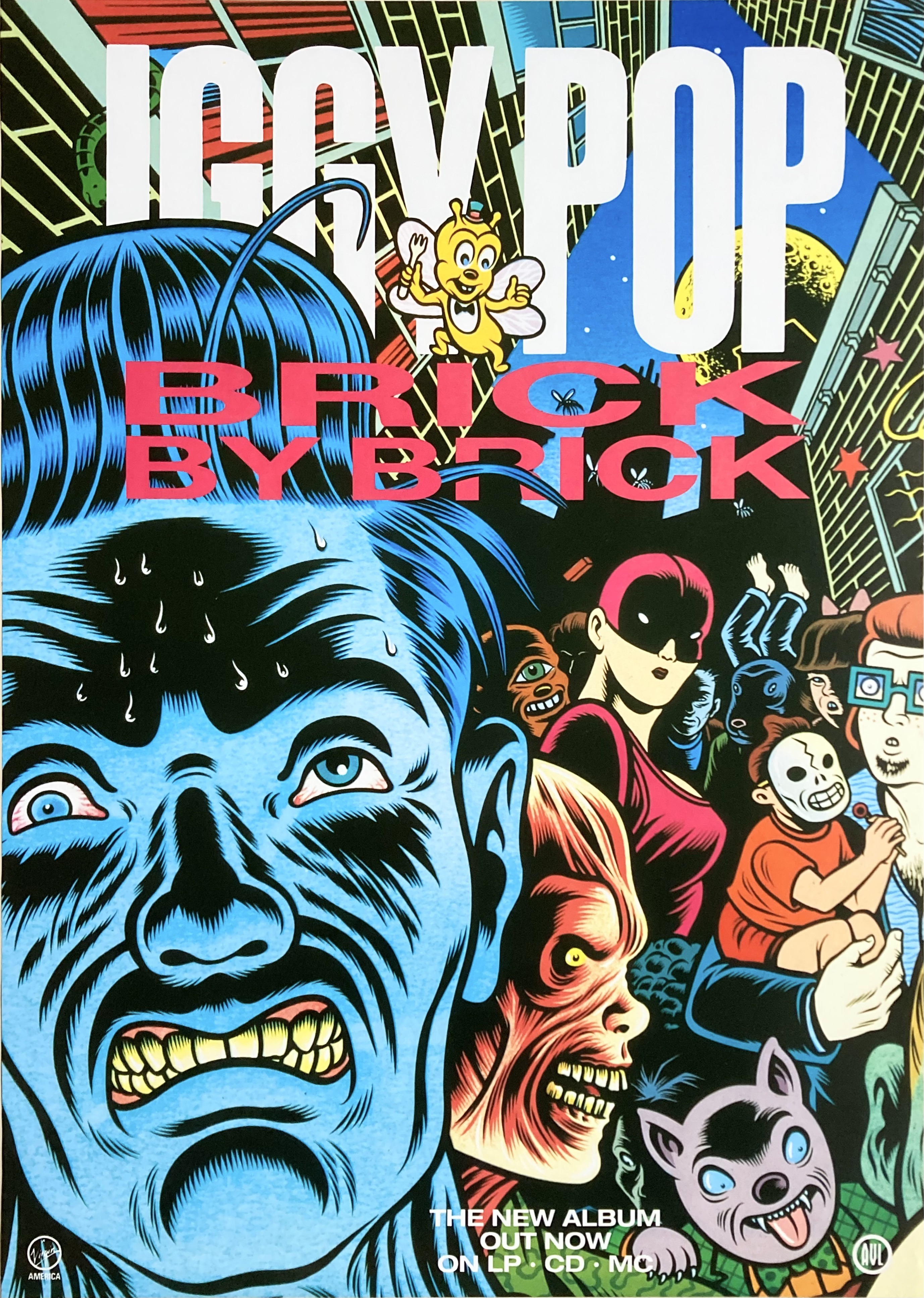 IGGY POP - Brick By Brick (1990) LP Promoaffisch - 2
