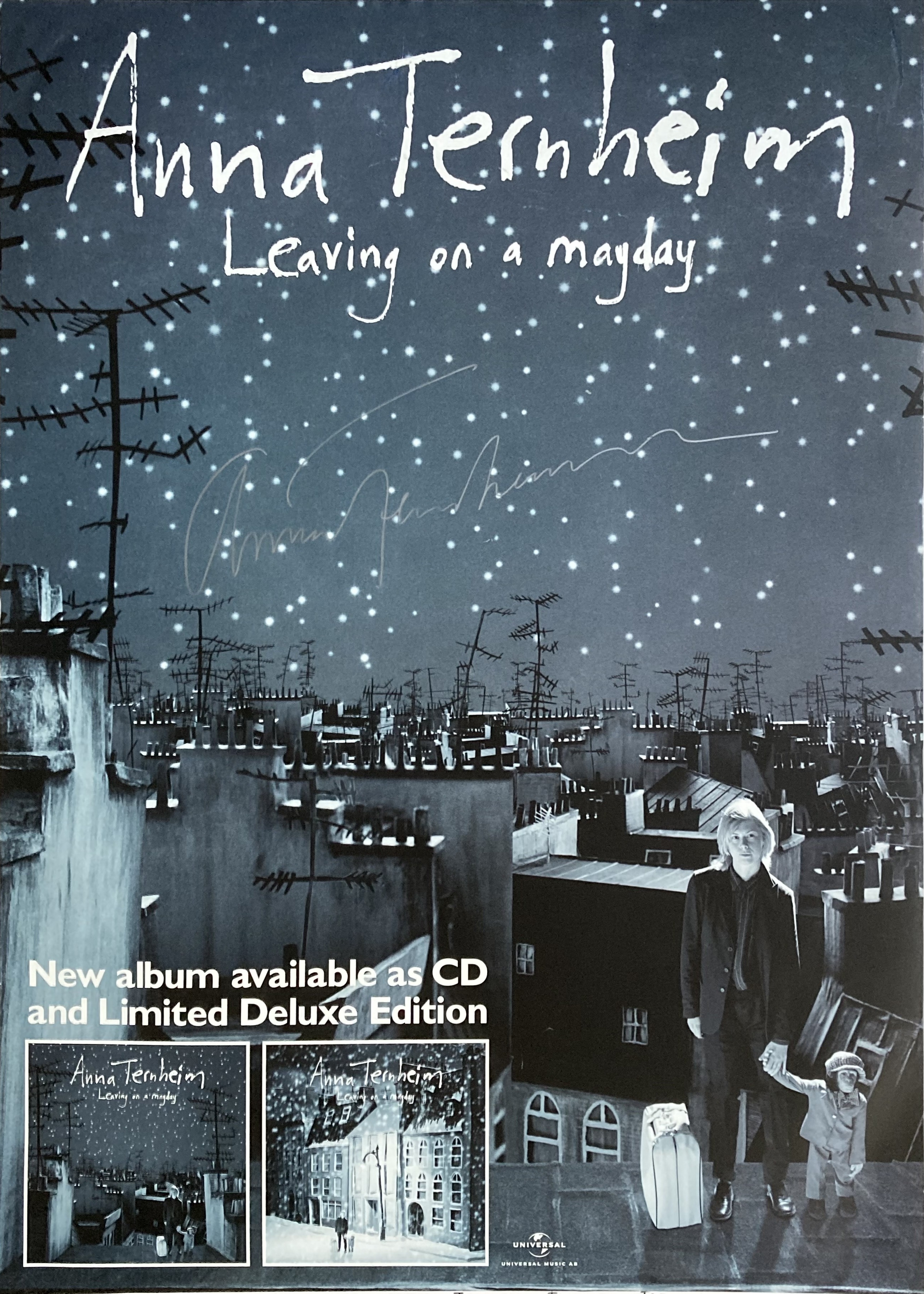 ANNA TERNHEIM - Leaving On A Mayday (2008) CD Promoaffisch - 2