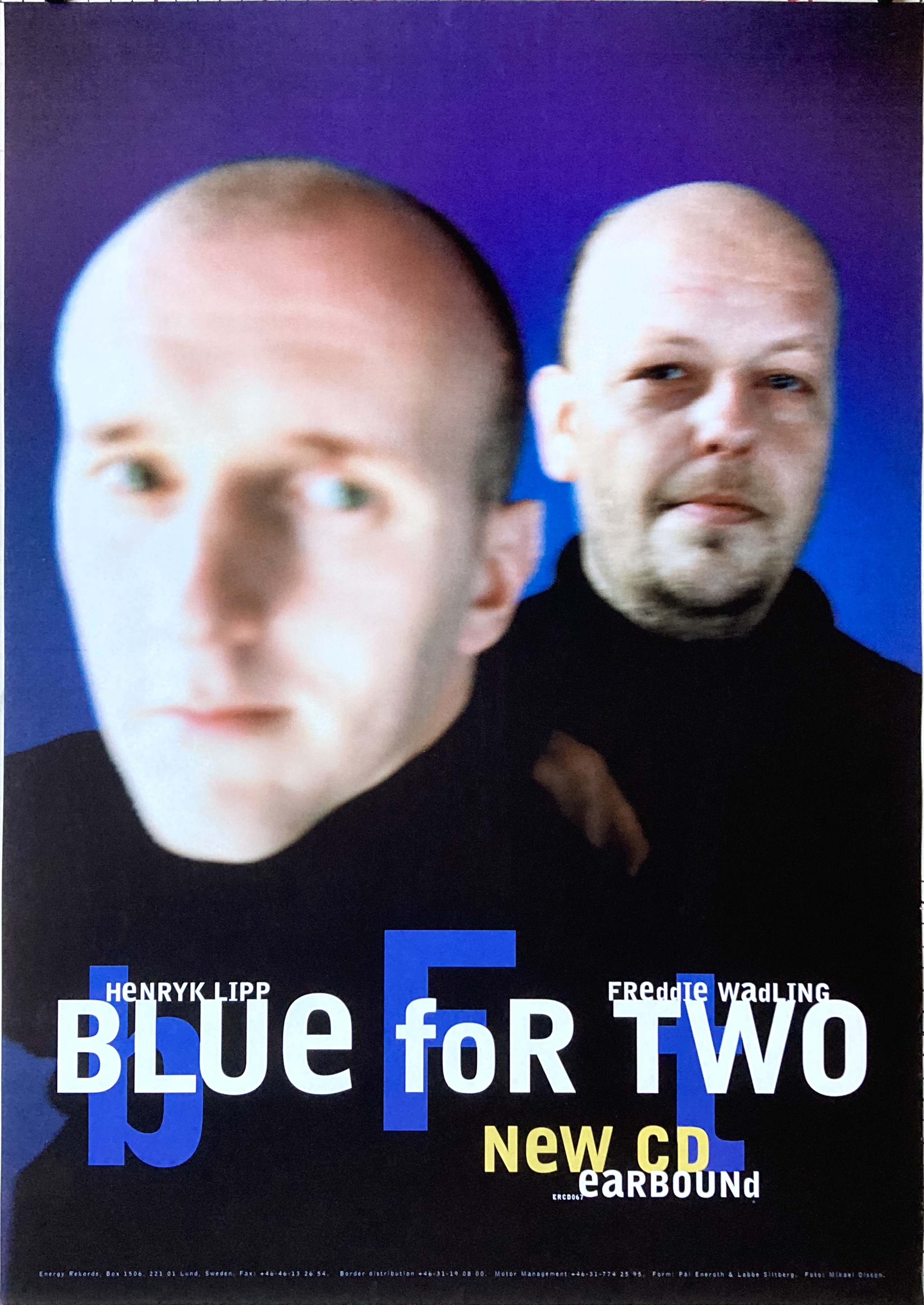 BLUE FOR TWO - Earbound (1994) CD Promo poster - 2