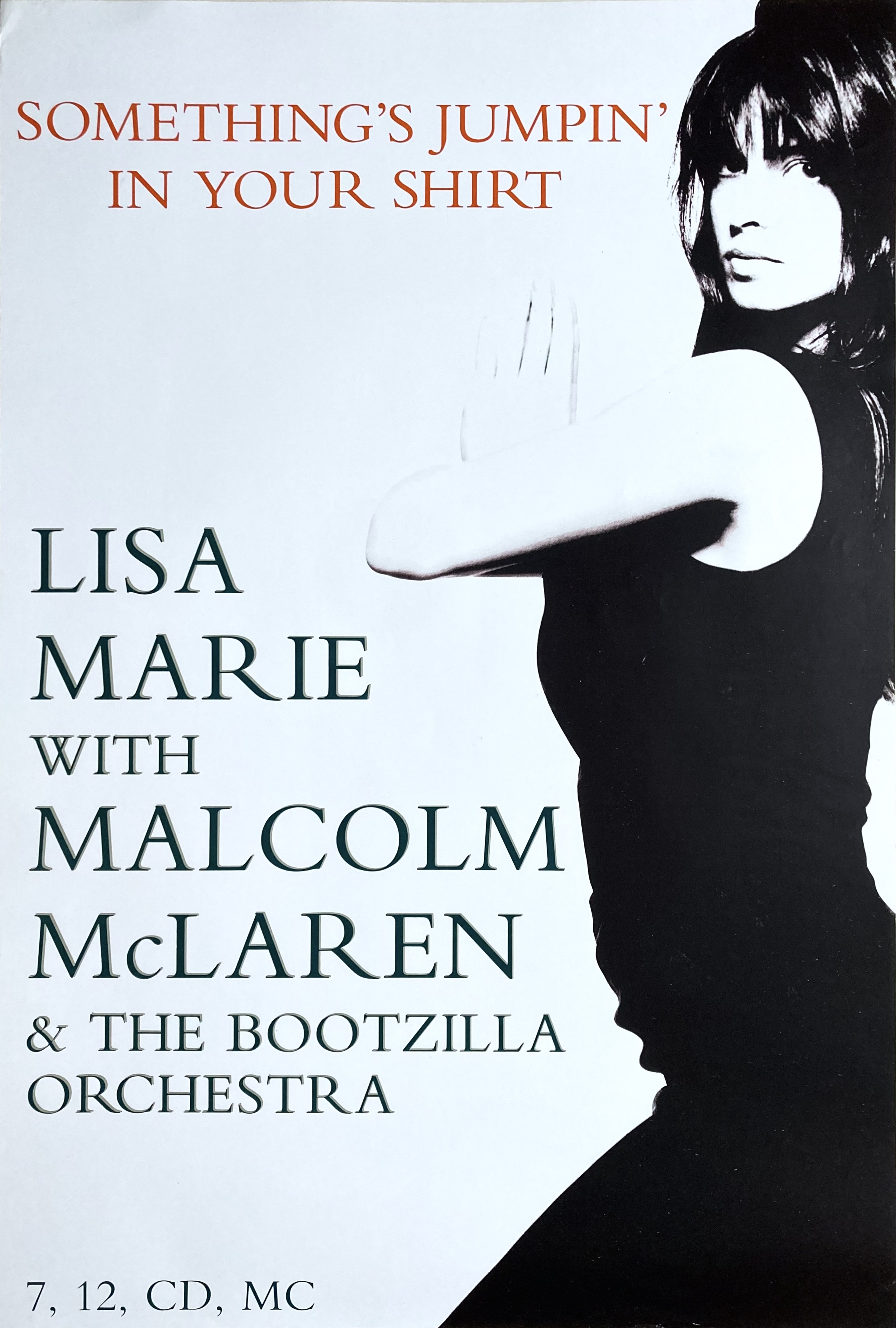 LISA MARIE & MALCOLM McLAREN - Something's Jumpin' In Your Shirt (1989) Promo poster - 2