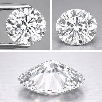 Super vacker äkta naturlig 1.6 mm rund VS1 top wesselton vit diamant