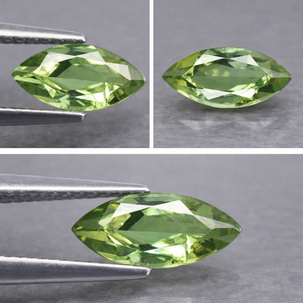 Impresionante piedra preciosa de turmalina verde natural de 0,41 ct