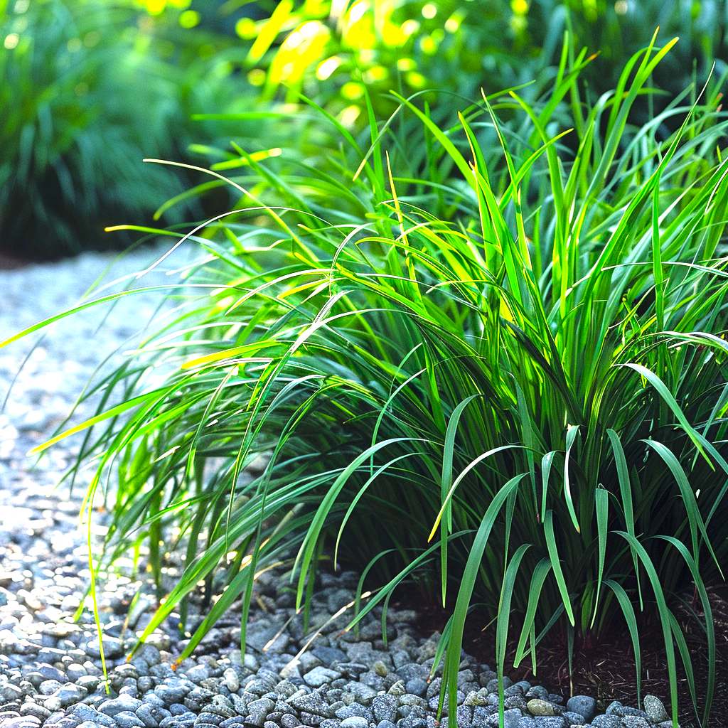 9133  Carex morrowii  Irish Green  I  Svenskt namn  :Japansk starr  I  Krukstorlek   : SQ1  I  Förväntad Höjd  :  35 cm  I  Blomningstid :  .....