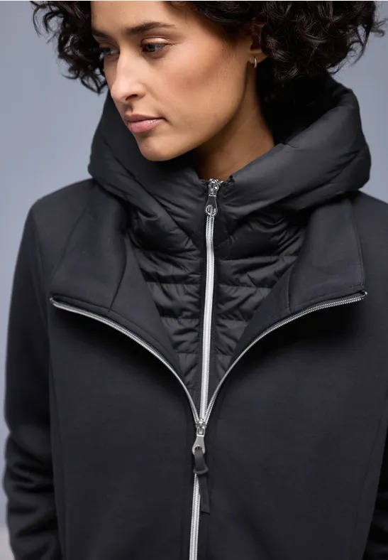Padded Scuba Coat w. Hoody - Street One