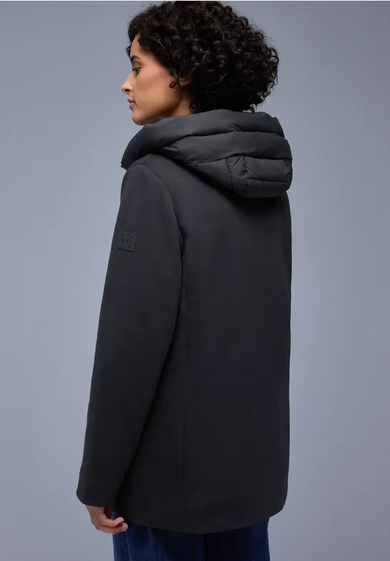 Padded Scuba Coat w. Hoody - Street One