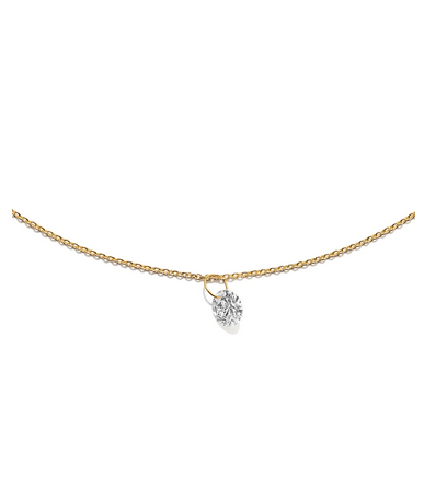  Floating Diamond Necklace Guld