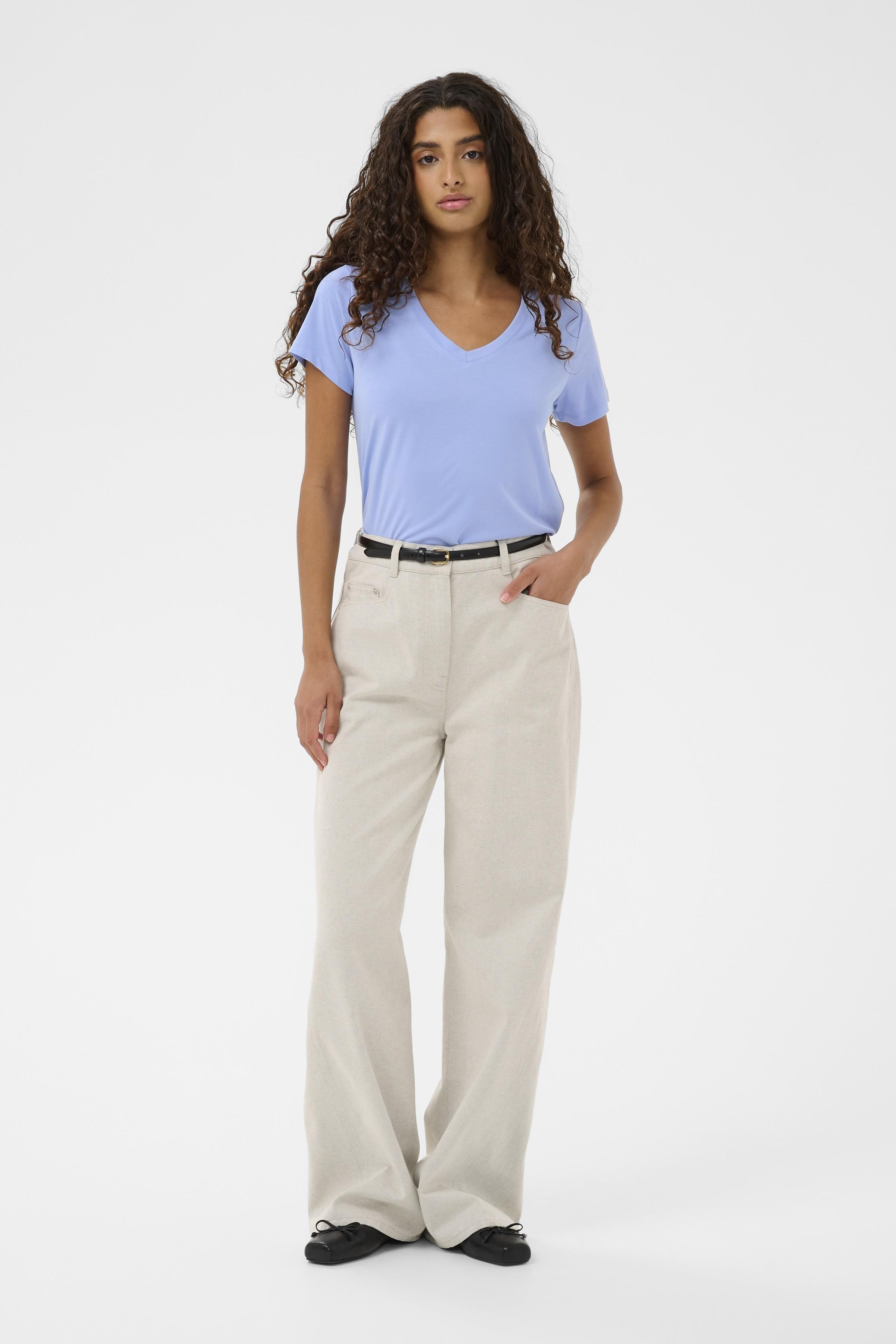 SLColumbine V-neck SS Hydrangea - 3