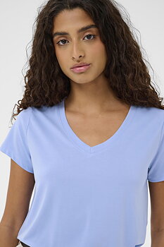 SLColumbine V-neck SS Hydrangea
