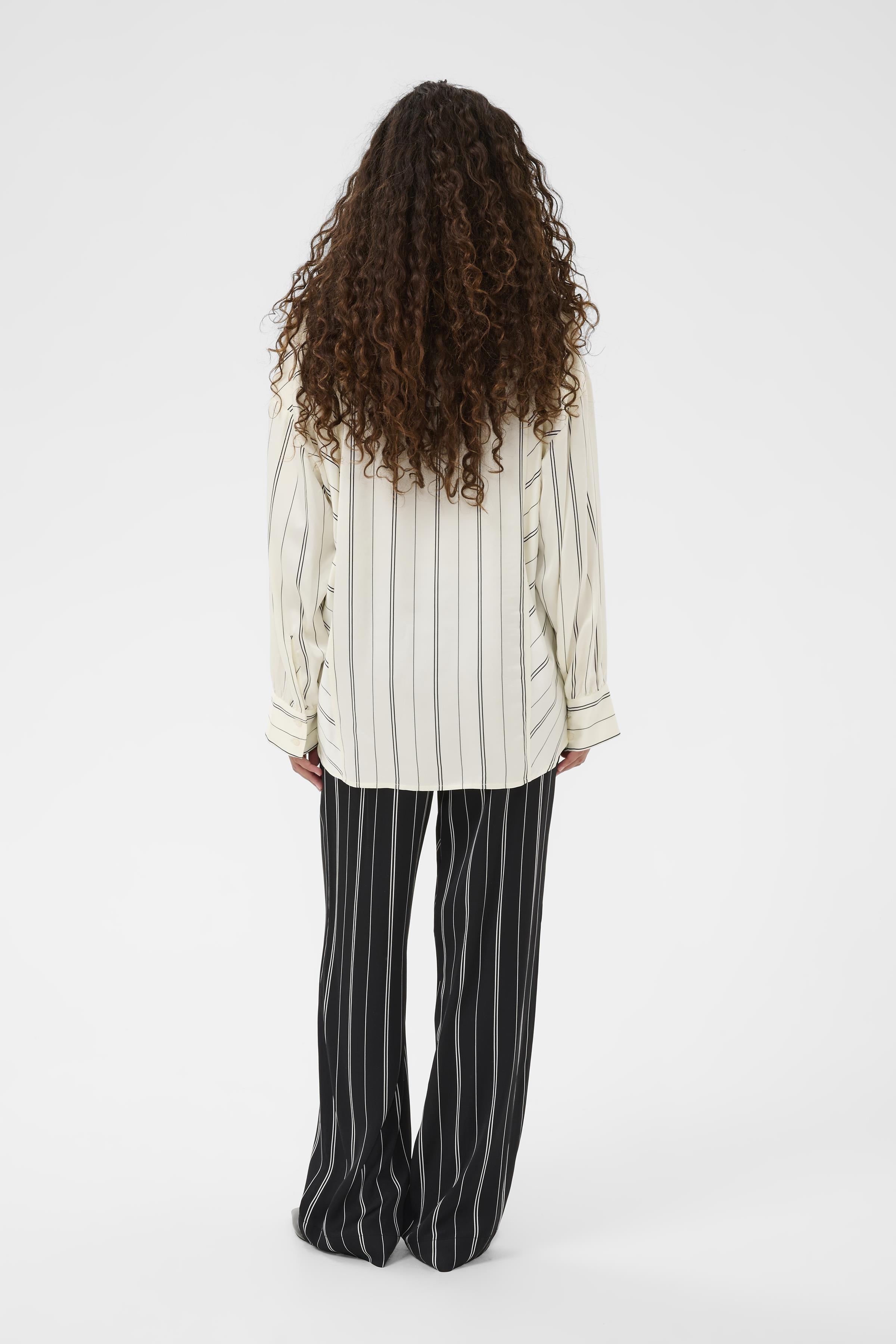 SLMarcela Printed Shirt White W Black - 5