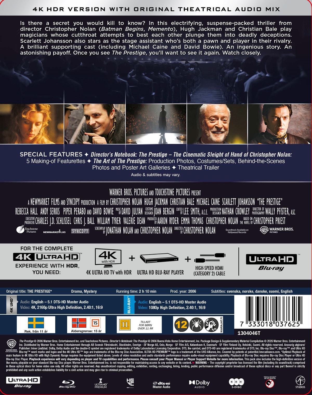 The Prestige (Limited Edition Steelbook) (4K Ultra HD + Blu-ray) - 2