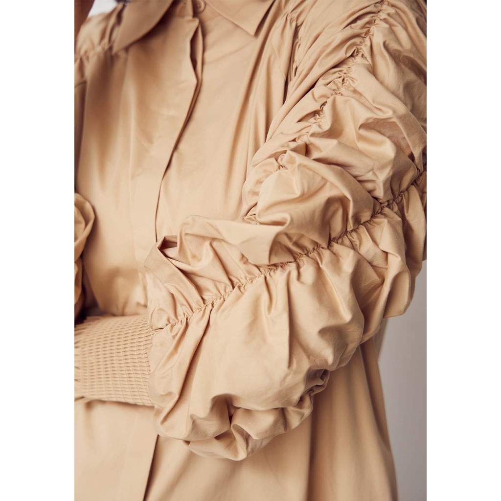 Sigga Deco Dress - Camel - Isay  - 5
