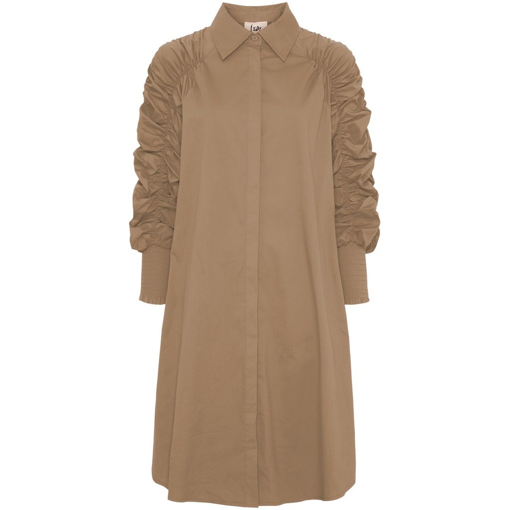Sigga Deco Dress - Camel - Isay  - 3