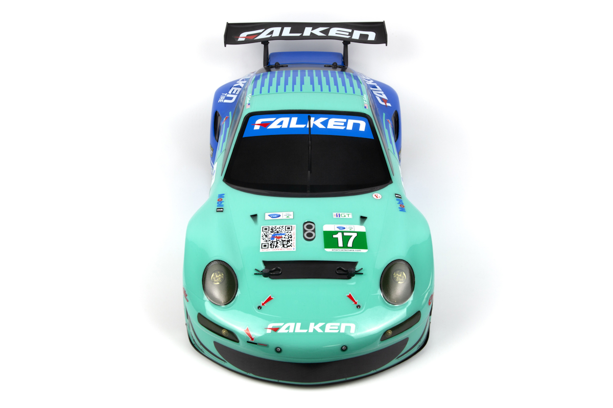 HPI HP160782 Porsche 911 GT3 RSR Falken Painted kaross (206mm/210mm) - 4