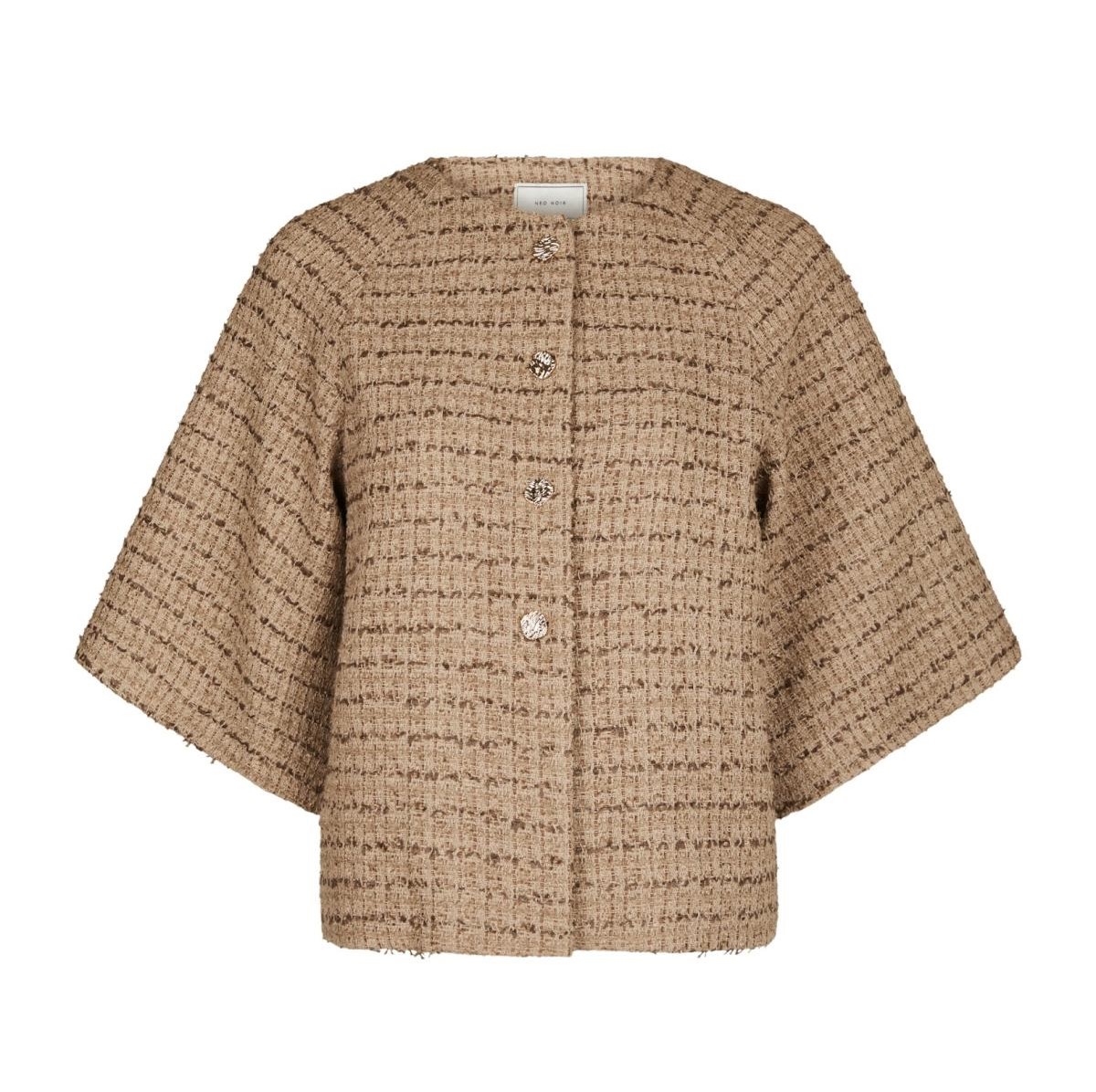 Neo Noir Rosella Boucle Mini Jacket, Taupe