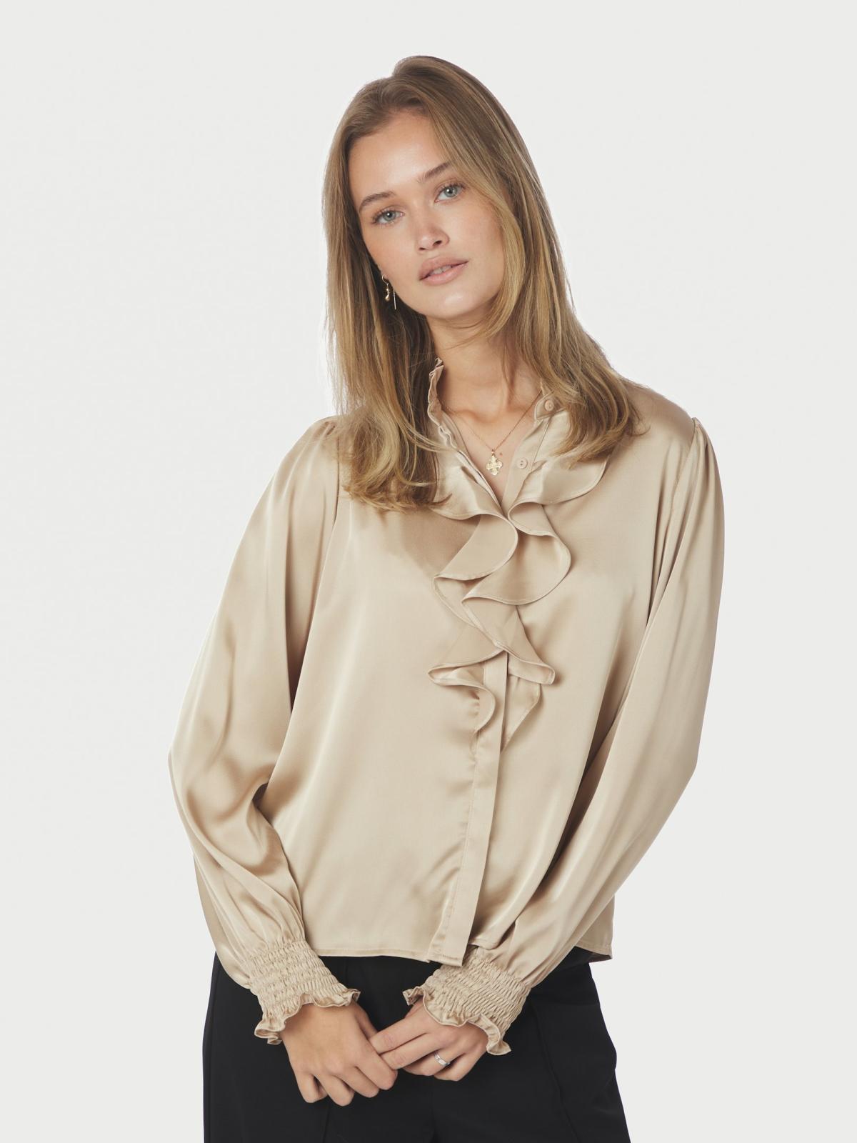 Neo Noir Zamola Blouse, Dark  Sand - 5