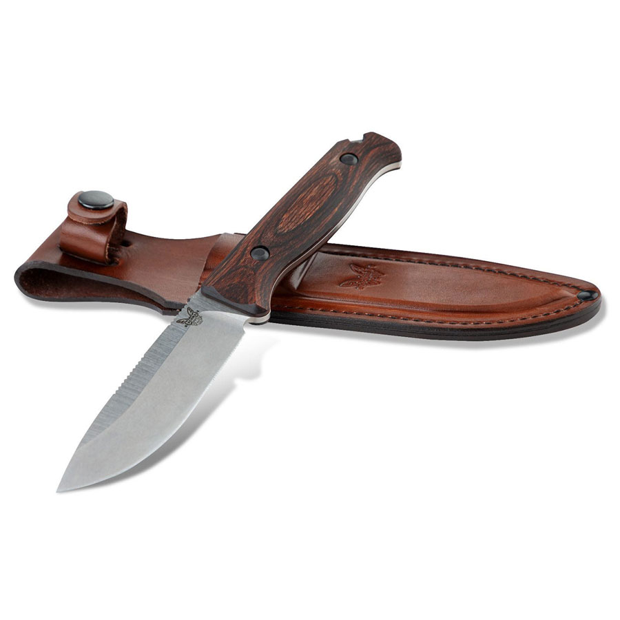Benchmade 15002 Saddle Mountain Skinner w Wood Handle - 2