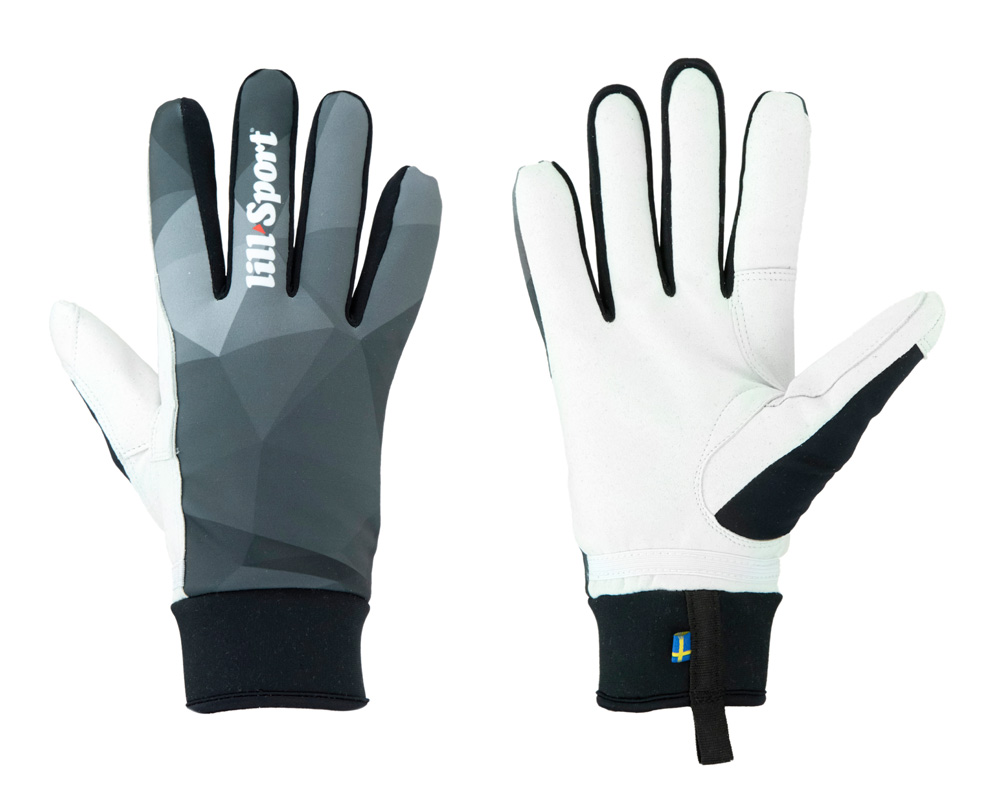 Lillsport Solid2 thermo fodrad skidhandske, grå