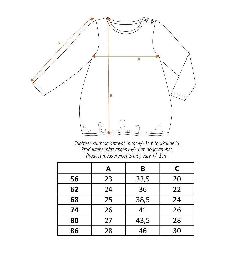 Moomin Baby Dress - Rosdalen Yellow - 2