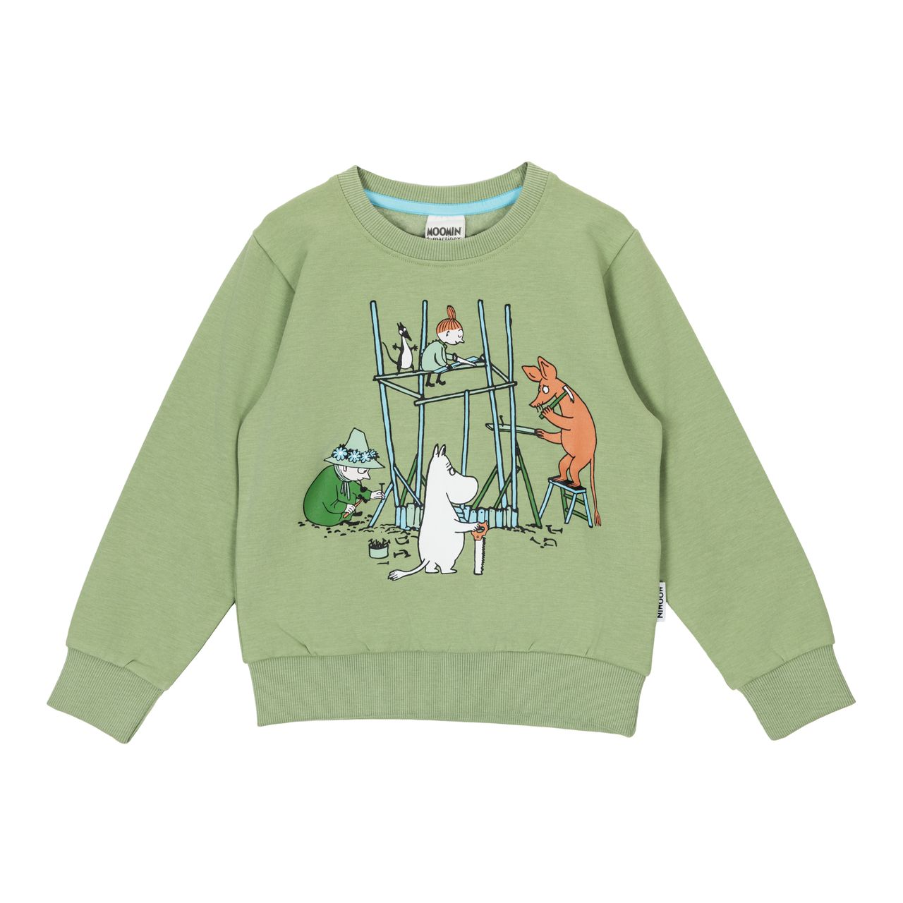 Mumin Barn Collegetröja - Flitiga Grön