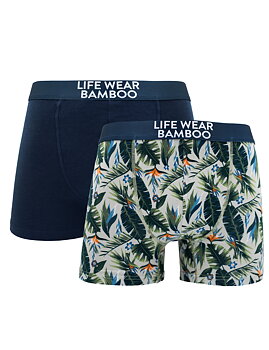 2-pack boxerkalsonger i bambu -Papegojblommor