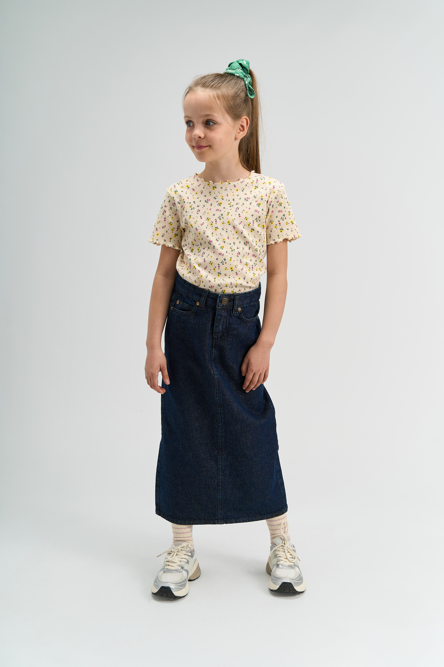 TNSummer SS Rib Tee Gardenia AOP - 5