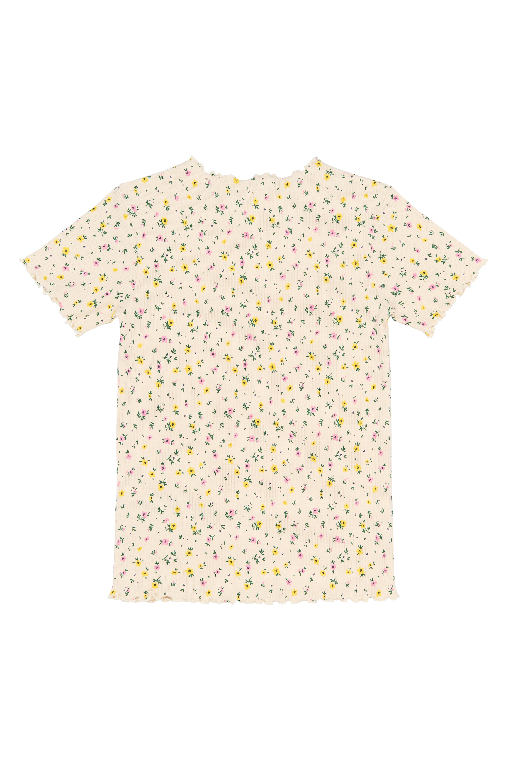 TNSummer SS Rib Tee Gardenia AOP - 2