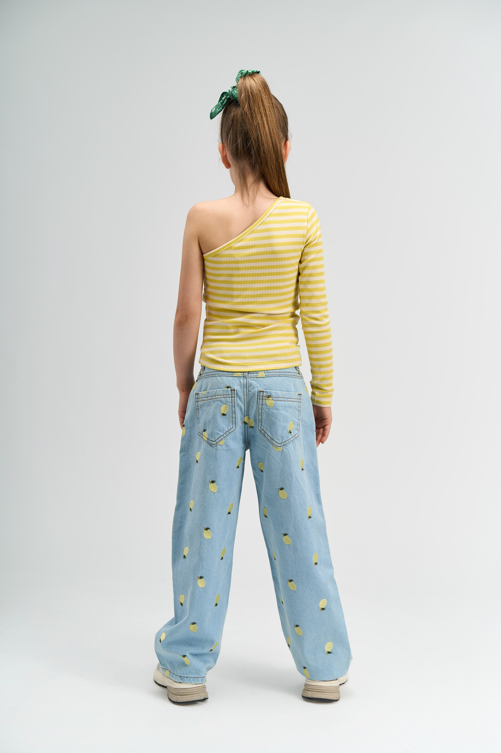 TNSia Wide Fit Jeans Light Blue Denim EMB - 5