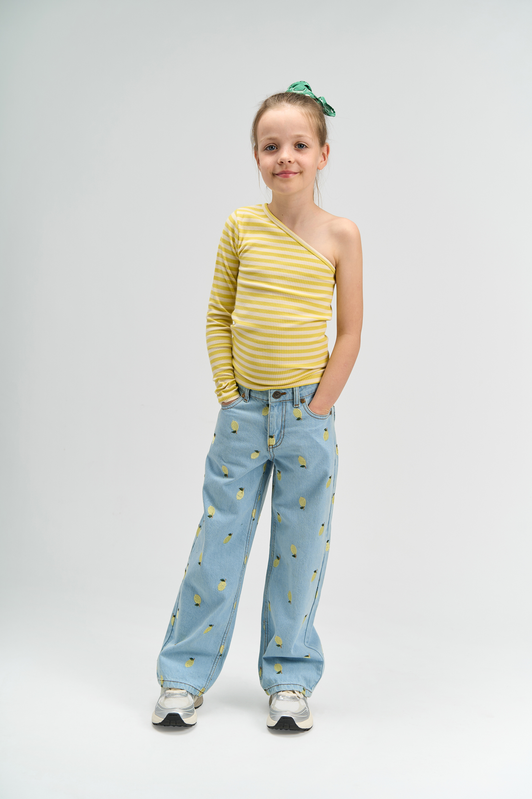TNSia Wide Fit Jeans Light Blue Denim EMB - 4
