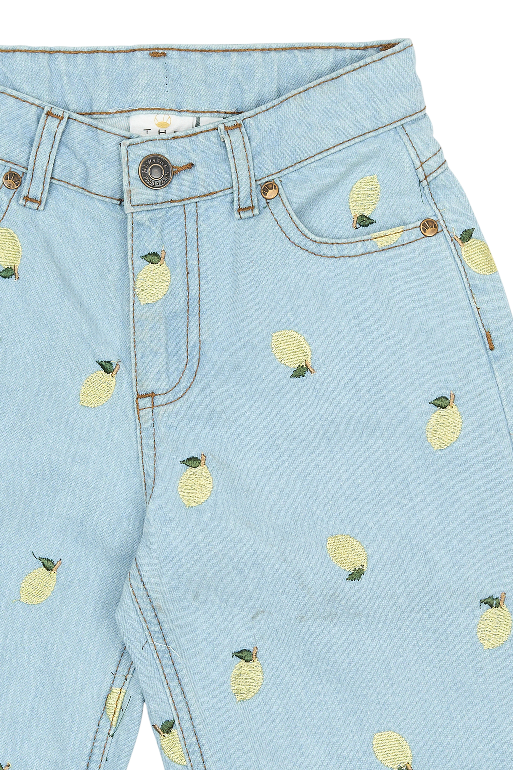 TNSia Wide Fit Jeans Light Blue Denim EMB - 3