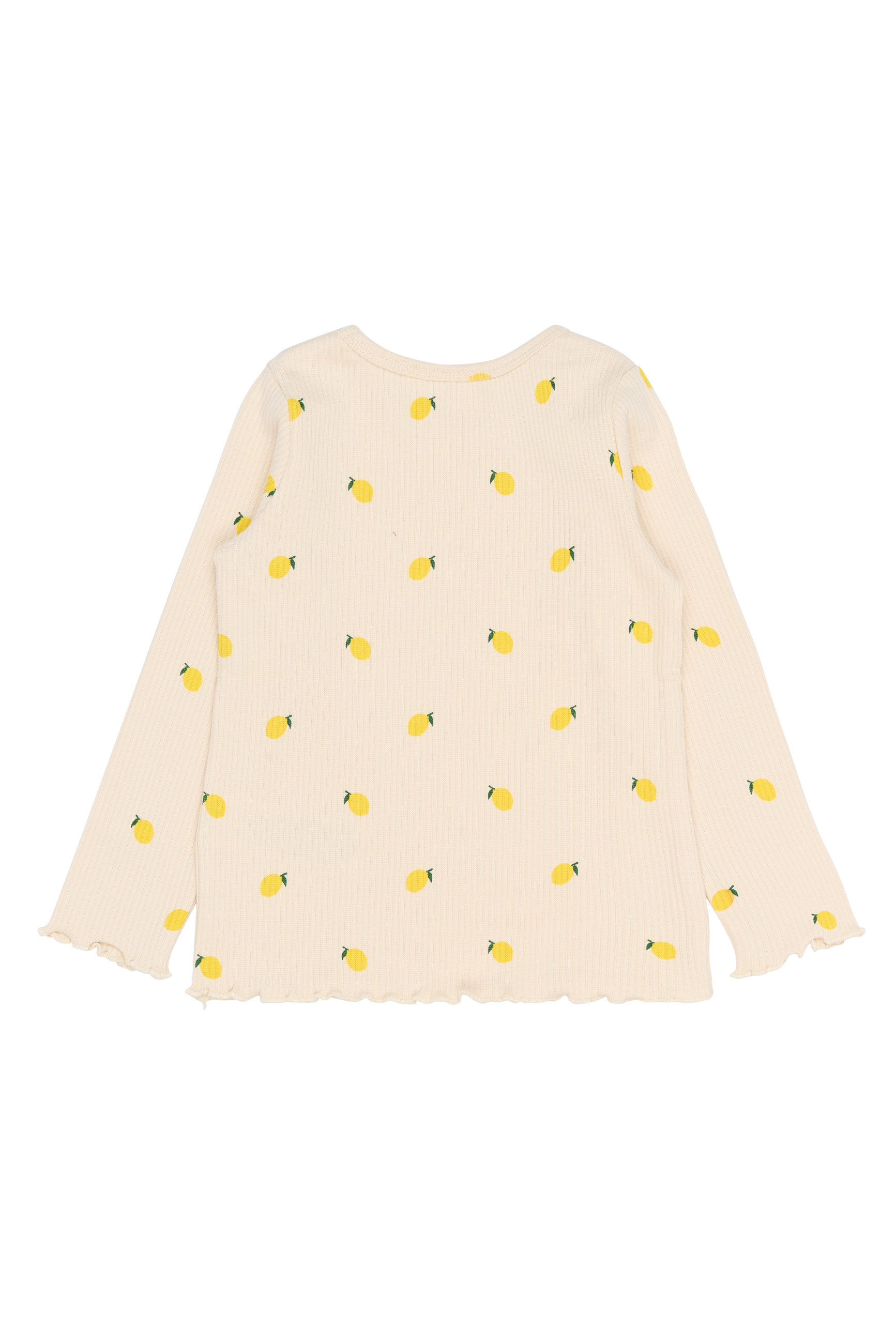 TNSTSmilla LS Rib Tee Gardenia AOP - 2