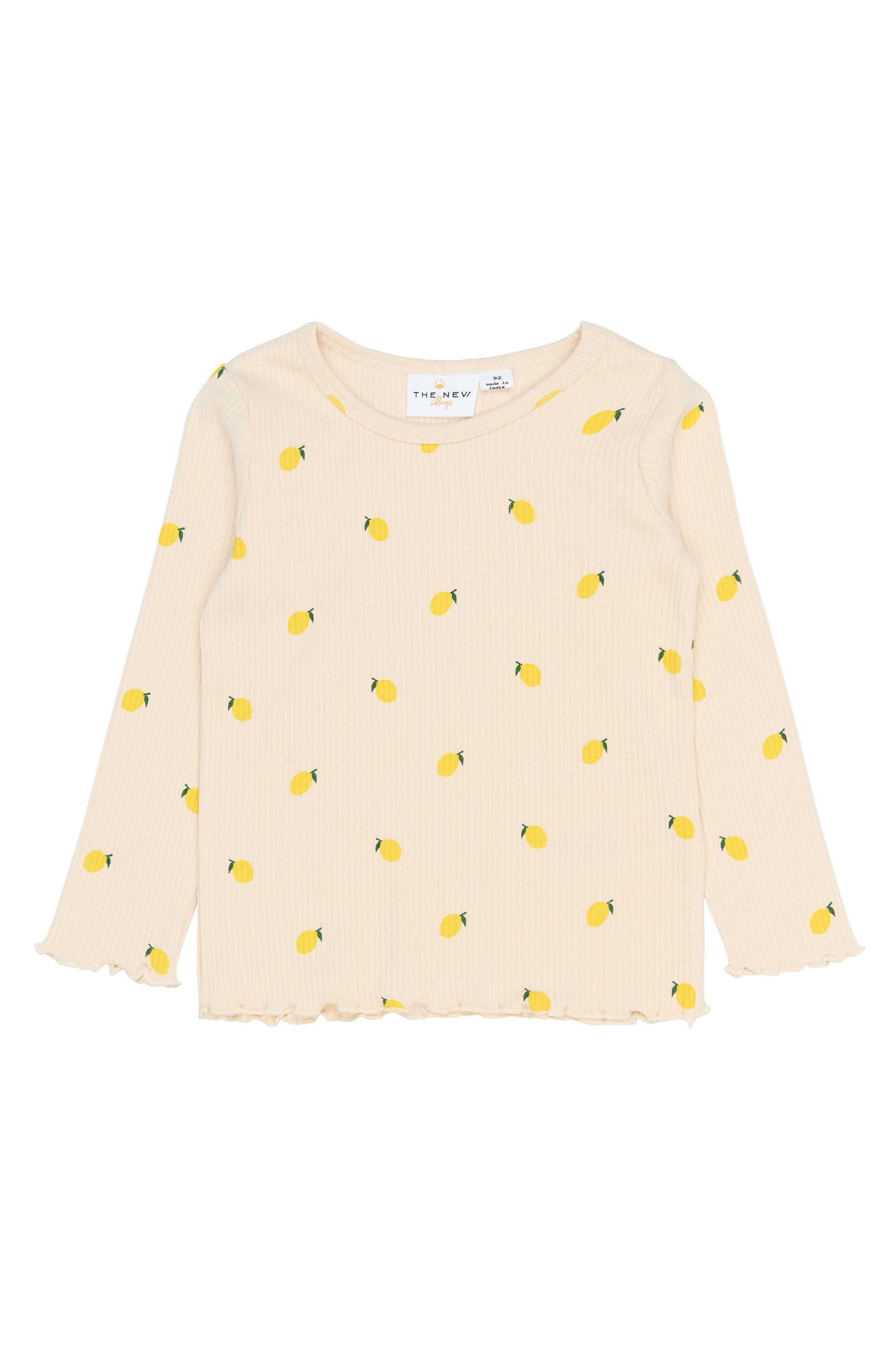 TNSTSmilla LS Rib Tee Gardenia AOP