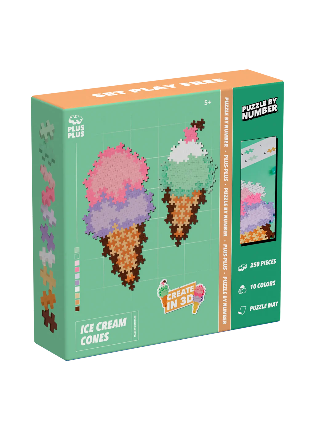 Plus-Plus Puzzle By Number Glass, 250 Delar