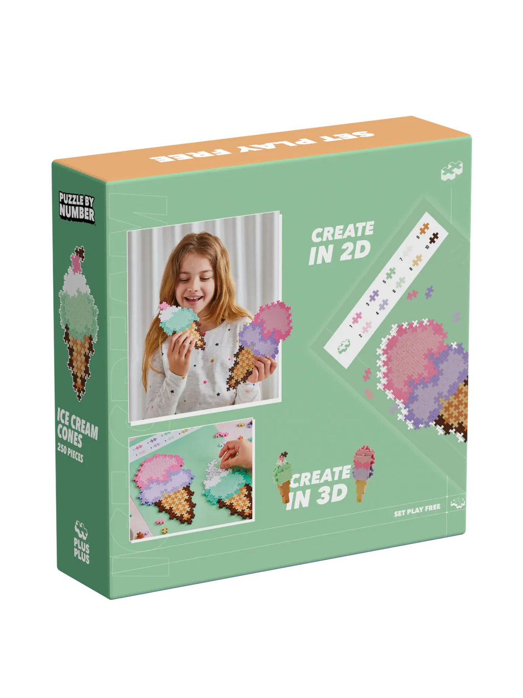 Plus-Plus Puzzle By Number Glass, 250 Delar - 9