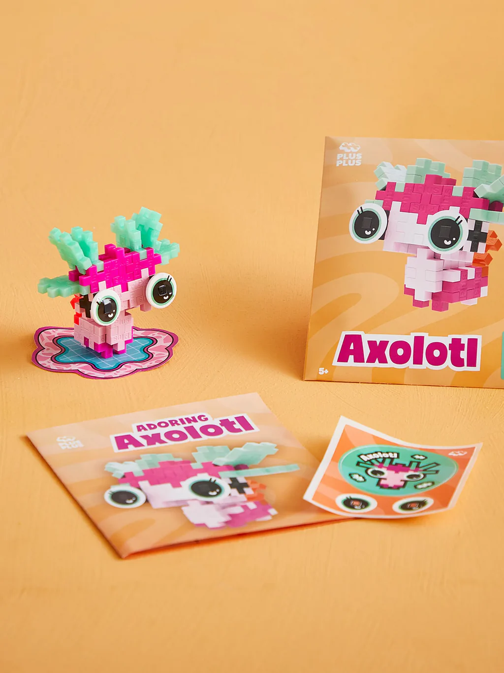 Plus-Plus Husdjurspaket – Rosa Axlotl - 5