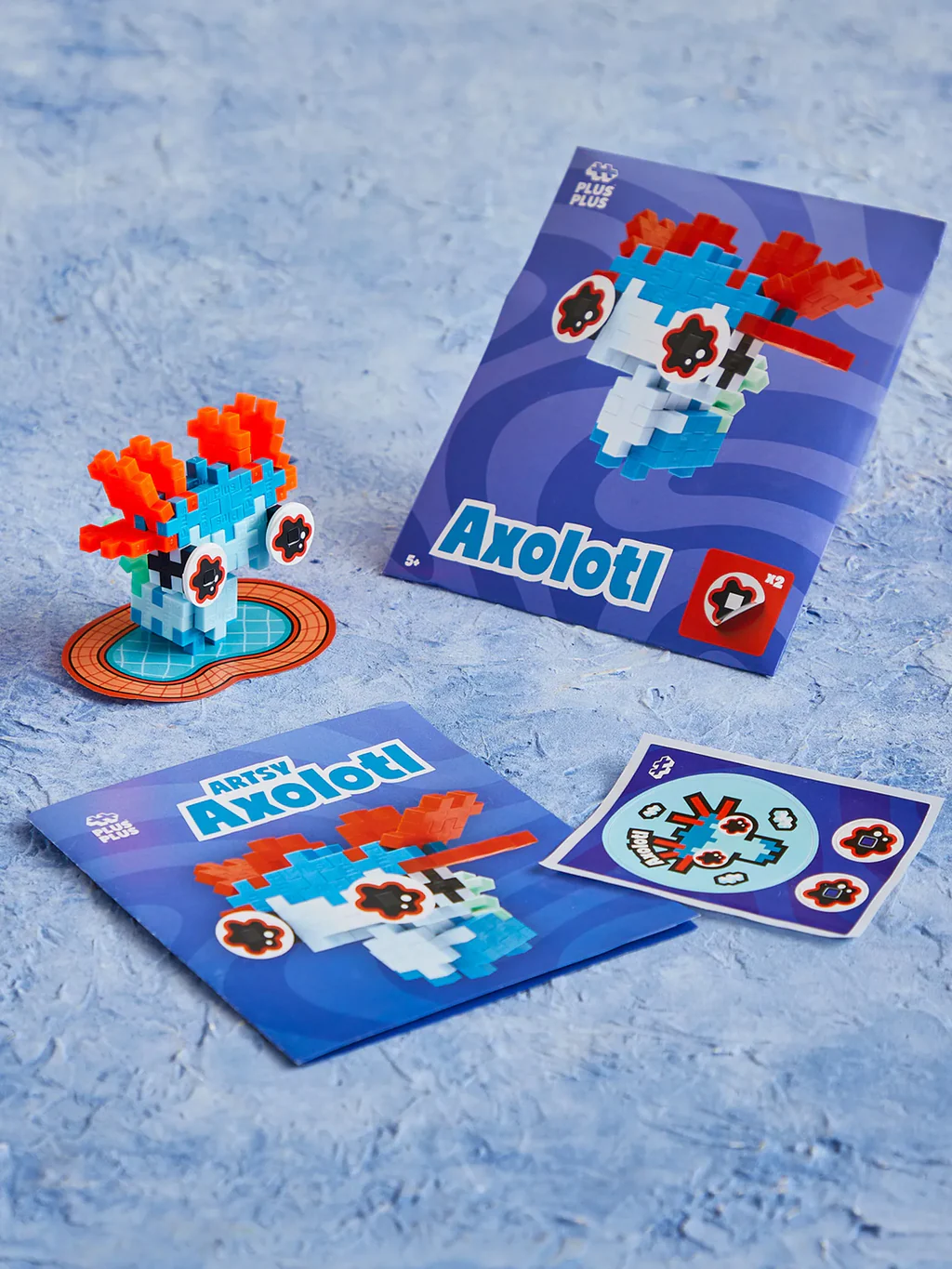 Plus-Plus Husdjurspaket – Blå Axlotl - 4