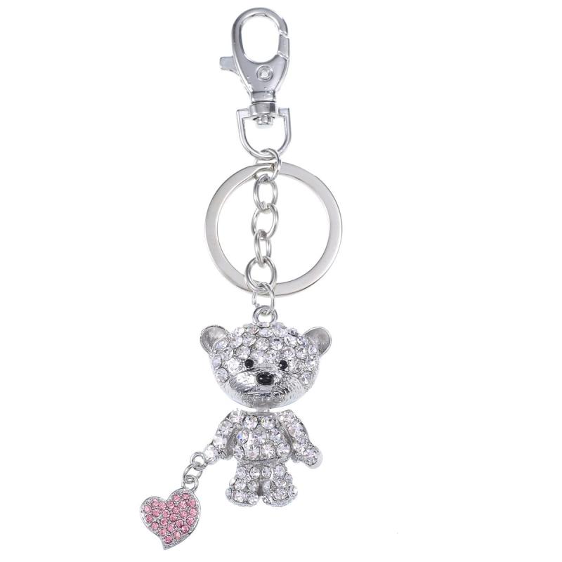 Nyckelring/Bag Charm Nalle M Hjärta - Tinka