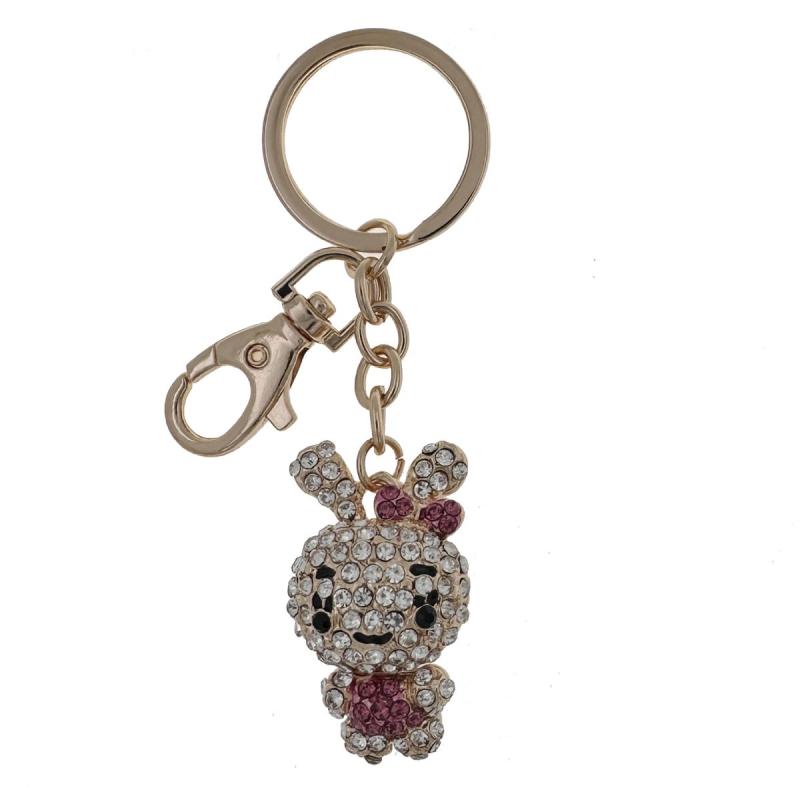 Nyckelring/Bag Charm Kanin Rosa - Tinka