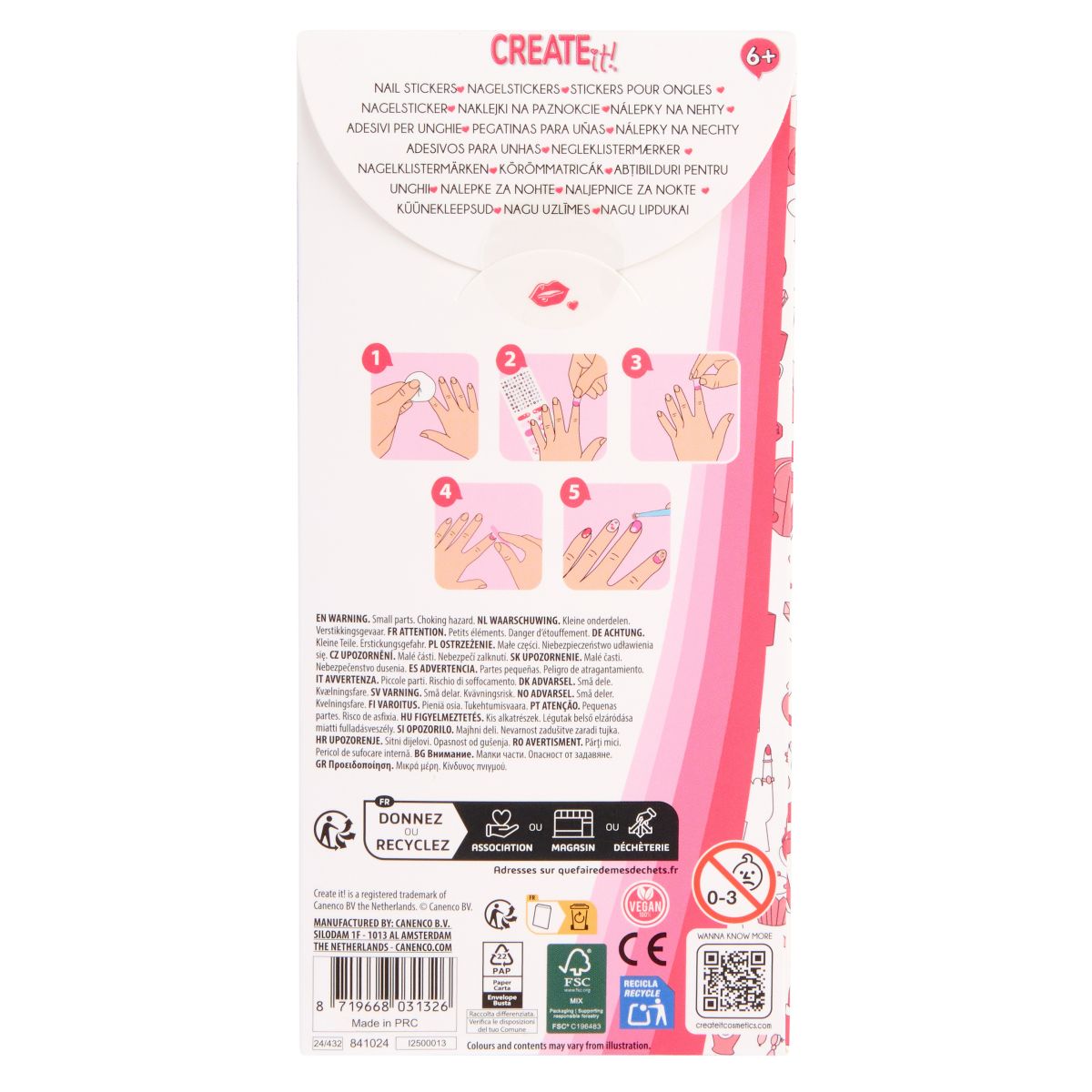 Create It! Nail Stickers/Nail Wrap Med Fil - 5