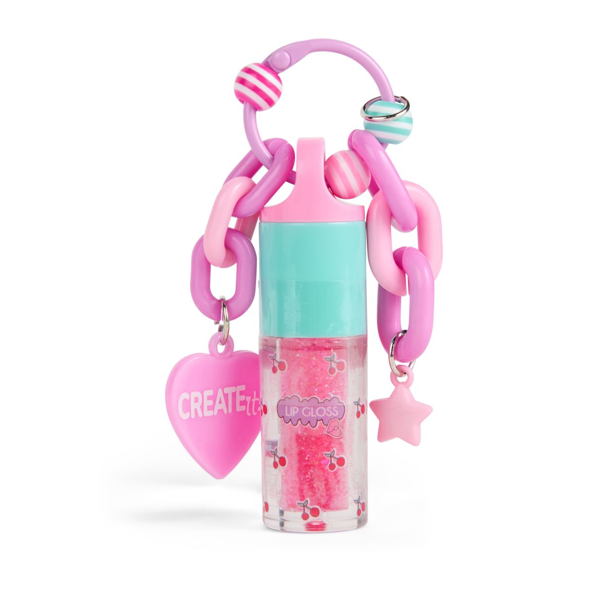 Create It! Lip Gloss Chunky Key Chain, Jordgubb - 2
