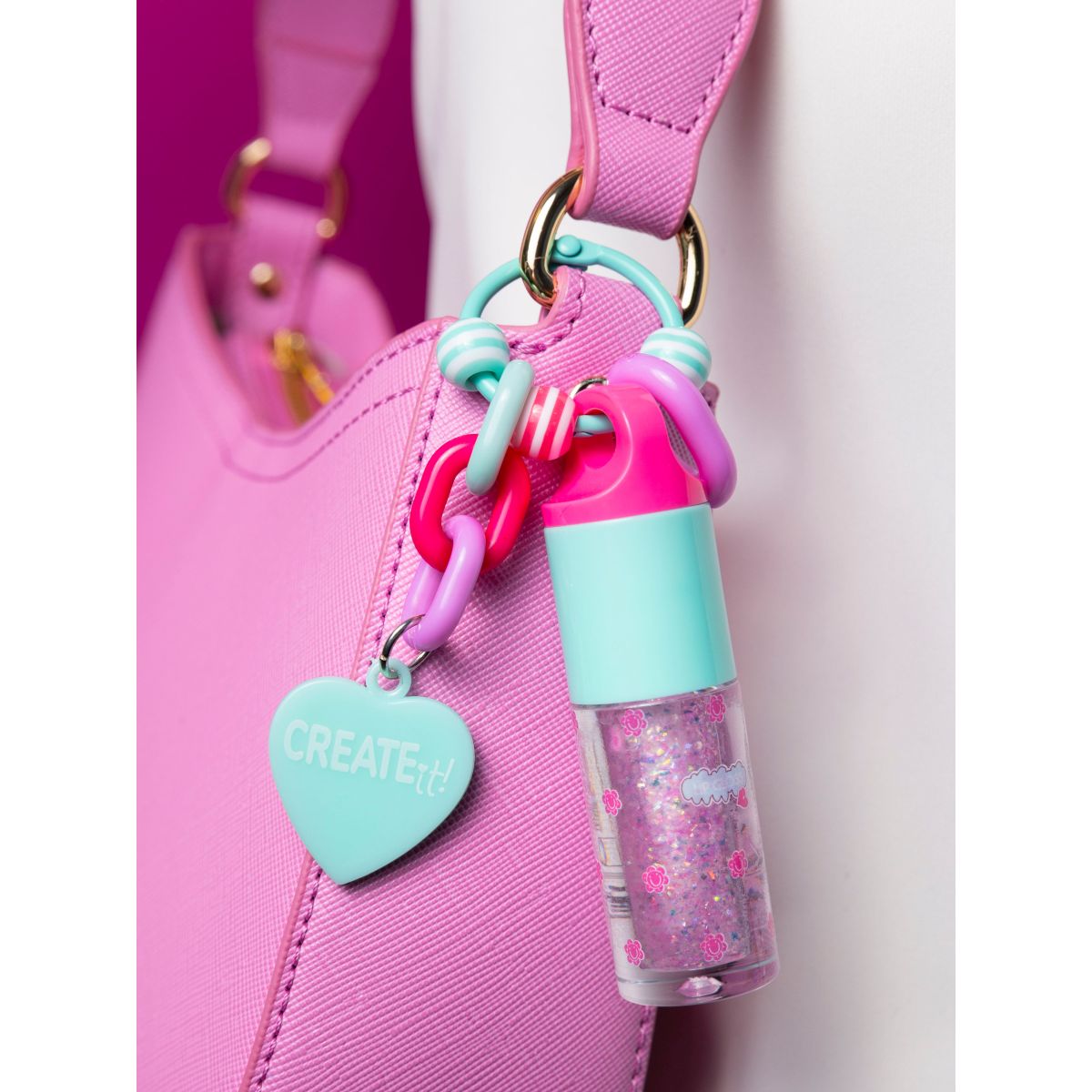 Create It! Lip Gloss Chunky Key Chain, Jordgubb - 4