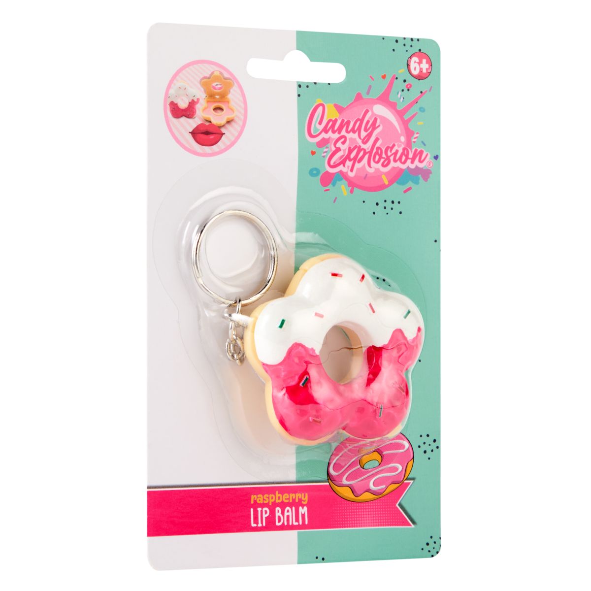 Create It! Donut Lipbalm Keychain Candy Explosion Rosa - 3