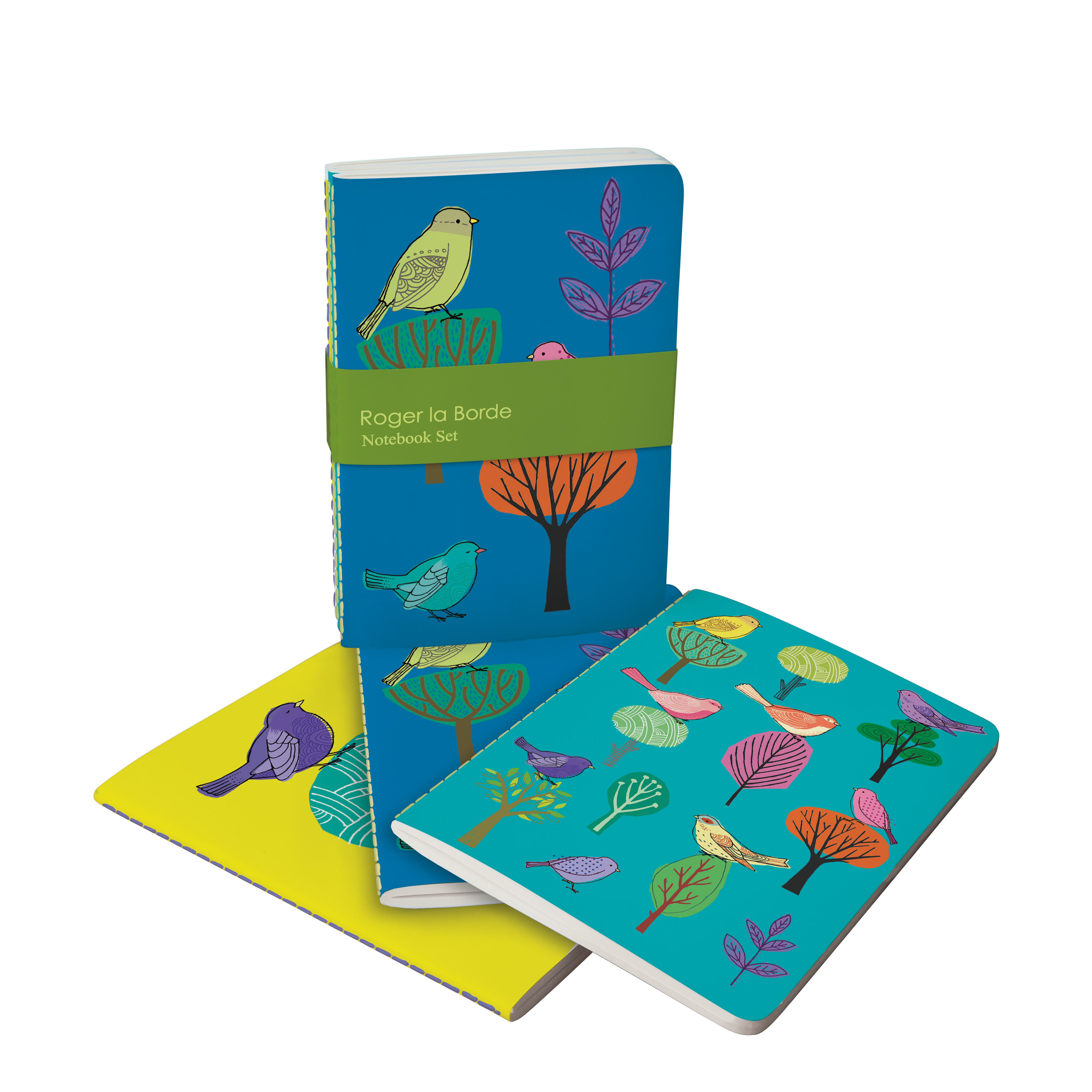 Modern Birds A6 Softback Notebook Set - 2